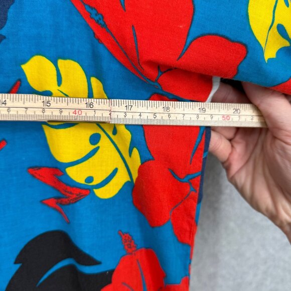 Island Vibrations Womens VTG Floral Hawaiian MuuMuu Dress Size L Multicolor SS - Picture 10 of 10